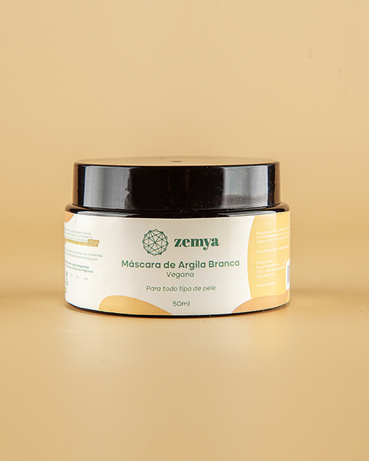 Máscara Facial Vegano - Argila Branca